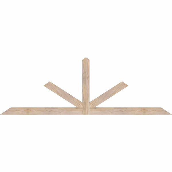 Ekena Millwork Saratoga Smooth Timber Gable Bracket, Douglas Fir, 84"W x 28"H x 1 1/2"D x 3 1/2"F, 8/12 Pitch GBW084X28X0204SAR00SDF - main